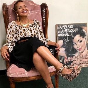 One hour SALE!!! Leopard Print Wedges